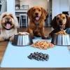 Pet Placemat Waterproof Silicone Pet Food Mat with Raised Edges Spill-proof Pet Bowl Mat for Dogs Cats