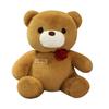Rose Sitting Teddy Bear Plush Toy Cartoon Stuffed Animal Doll Decoration Gift