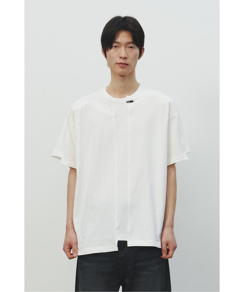 RECODE Garment Patchwork T-Shirt_Rktam25602Whx