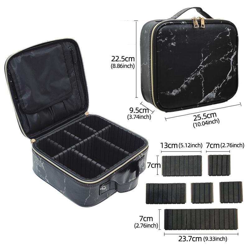 New Cosmetic Bag With Mirror Beauty Brush Makeup Bag Travel Necessary Waterproof Large Capacity Travel Tattoo Makeup Case