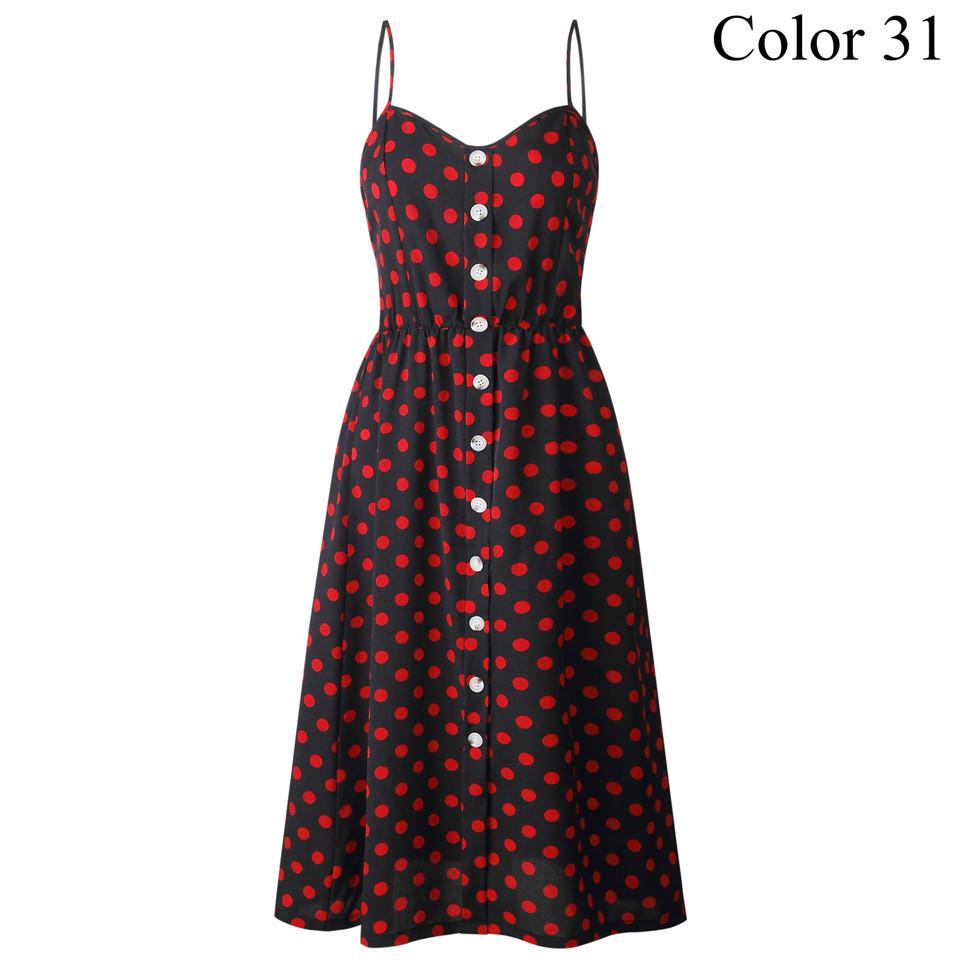 Sexy V Neck Backless Floral Summer Beach Dress Women Striped Button Pineapple Party Midi Dresses