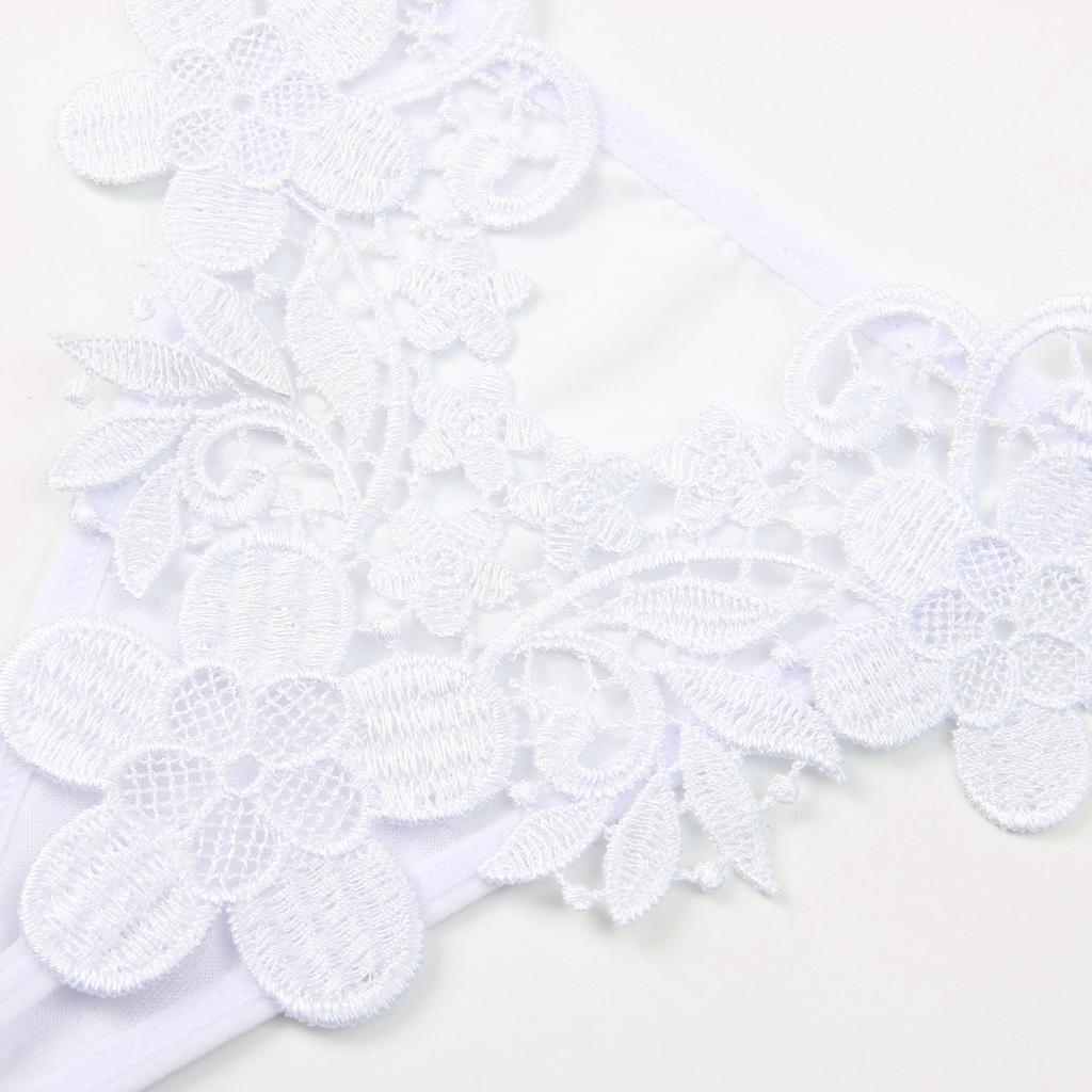 G String Sexy Women's Underwear Floral Embroidery Transparent Panties Thong Female Lace Temptation Low-waist Briefs