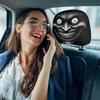 2Pcs Elastic Car Scary Face Headrest Sleeve Breathable Creepy Ghost Car Seat Wrap  Halloween