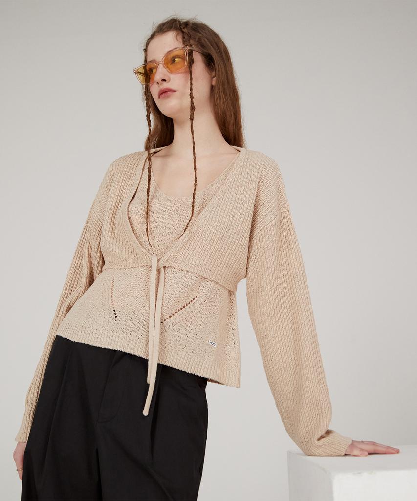 JUCYJUDY J Boucle Knit Inner Cardigan Set (On) Jykt32Aa