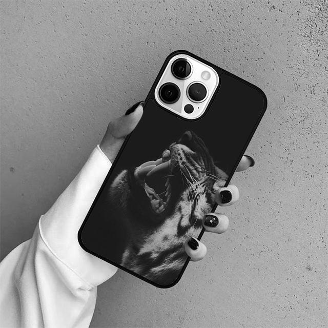 Чехол для телефона с рисунком белого тигра для iPhone 17 Air 15 16 14 13 12 Pro Max 11 Pro Max Plus Coque Shell