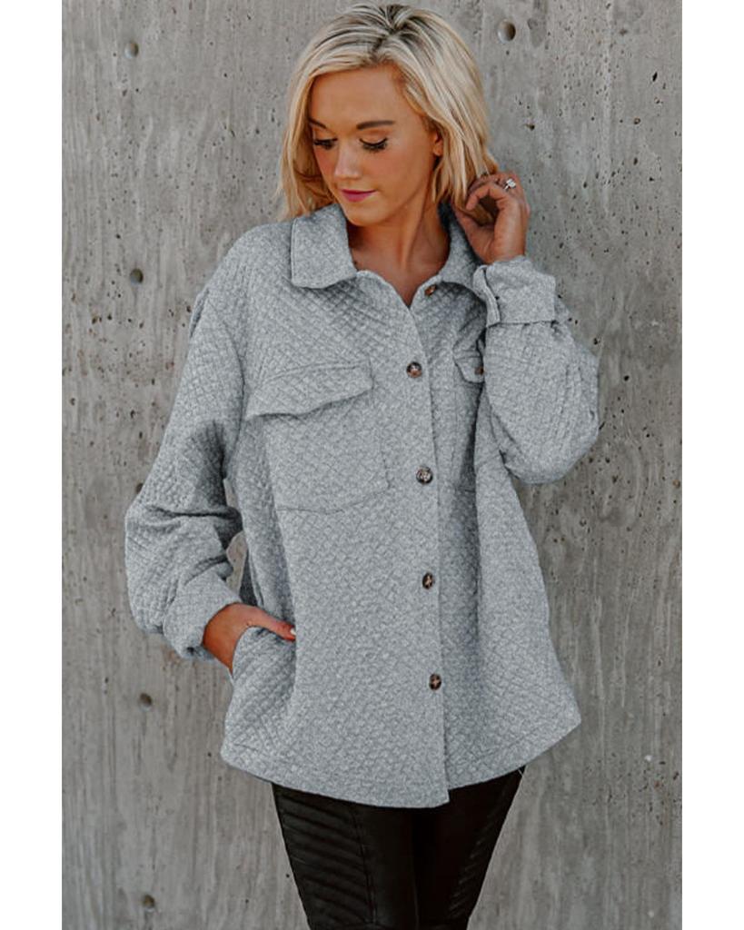 Azura Exchange Ретро-рубашка с карманом-клапаном и пуговицами