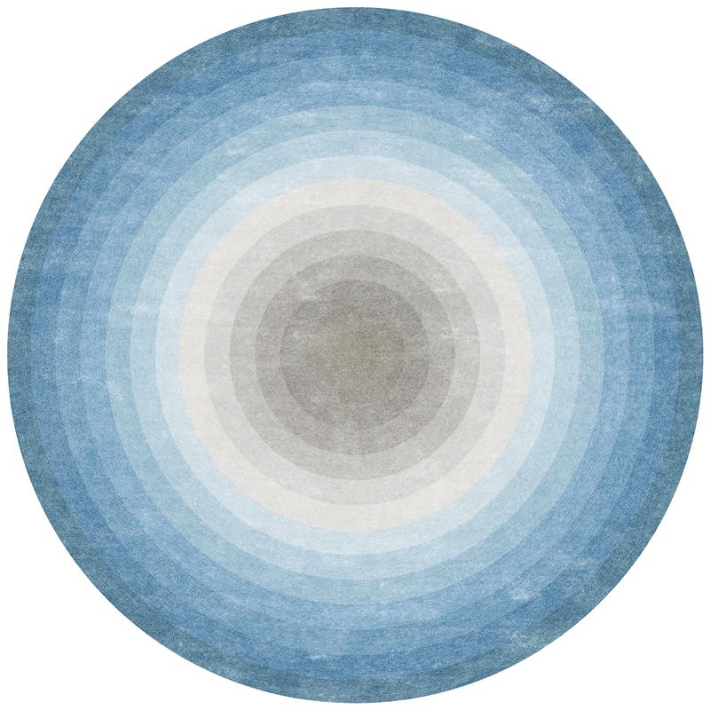 Minimalist Style Bedroom Decor Round Carpet Gradient Color Carpets for Living Room Washable Lounge Floor Mat Home Anti-slip Rug