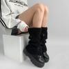 Sweet Cool Knitted Broken Hole Socks Subculture Ripped Foot Cover Fashion Knit Leg Warmer