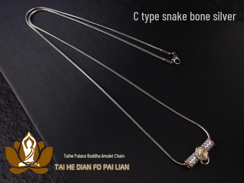 Тайский металлический амулет Будды на ожерелье с бусинами из титановой стали, изогнутыми трубками, микро-паве из циркона, глазом туманности, бабочкой и цепочкой с бриллиантами.