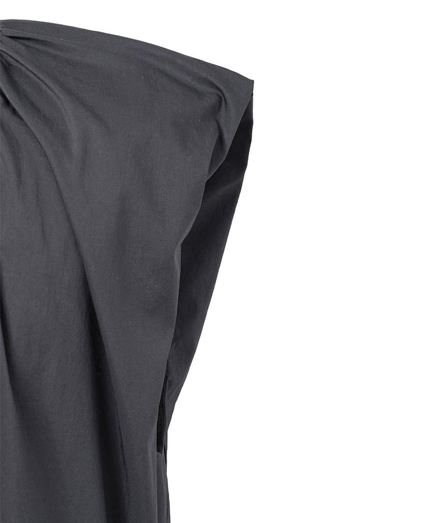 Amomento Cotton Volume Shirring Dress_Charcoal