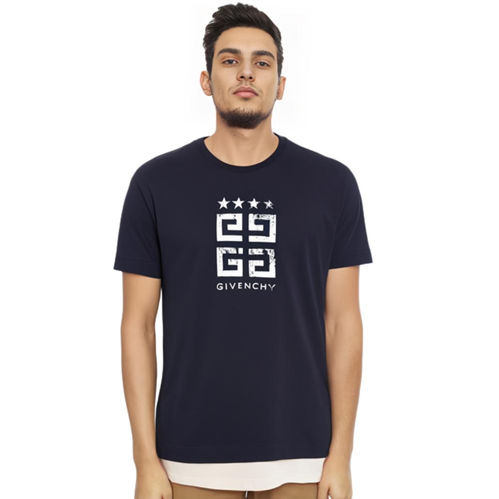 Givenchy Хлопковая футболка 4G Stars BM716R3YEL-001