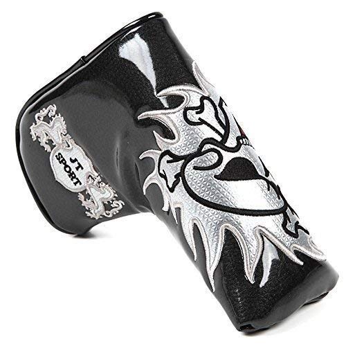 Чехол из высококачественной искусственной кожи, совместимый с Scotty Cameron Odyssey, магнитного типа, с рисунком черепа, штифтового типа, синего цвета, для открытия/закрытия, красного, черного,