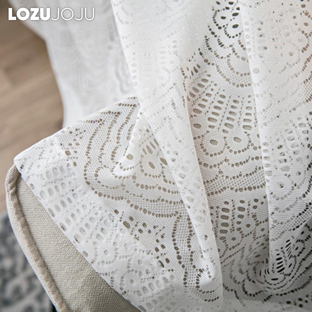 1 шт. LOZUJOJU 10-20% затемнение французский стиль простой романтический кружевной основы вязаный чистый белый газовый занавес для гостиной спальни балкона домашний декор