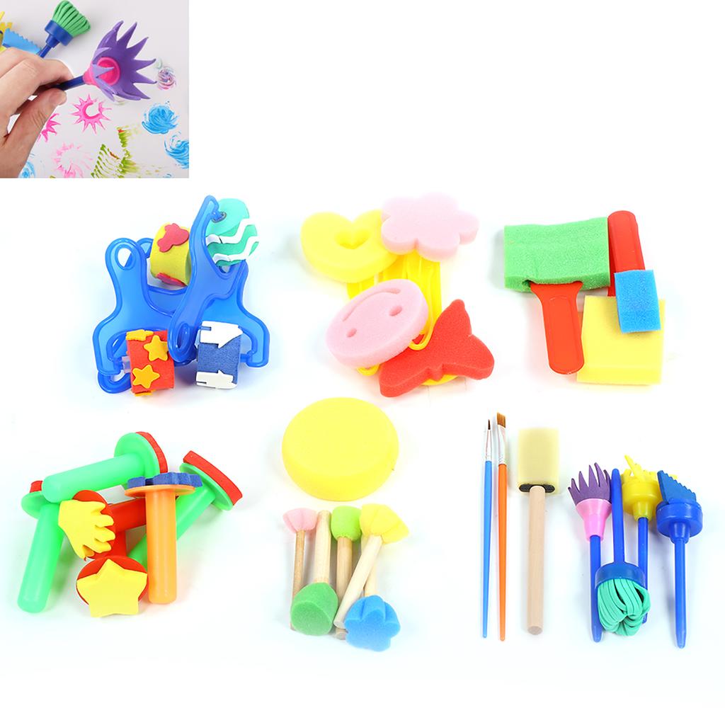 30 шт. Губка штамп дети живопись DIY пенопластовые кисти художественные ремесла инструменты для рисования для детей раннего возраста