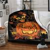 1pc Pumpkin Cat Blanket, Lightweight Flannel Throw Blanket for Sofa, Bed, Travel, Camping, Living Room, Office, Couch017