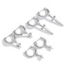 Cross Earrings, Zircon Inlaid Earrings, Straight Needle Iris Cross Flower Ear Buckle Trend Men's and Women's Ear Holes