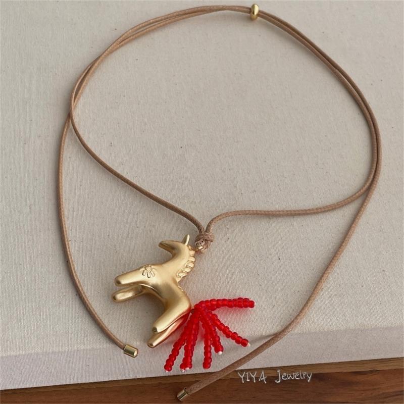 Модные necklaces с подвесками-кисточками на цепочке-лошадке, регулируемая длинная цепочка, для вечеринки и повседневной носки, элегантное длинное necklace с кисточками