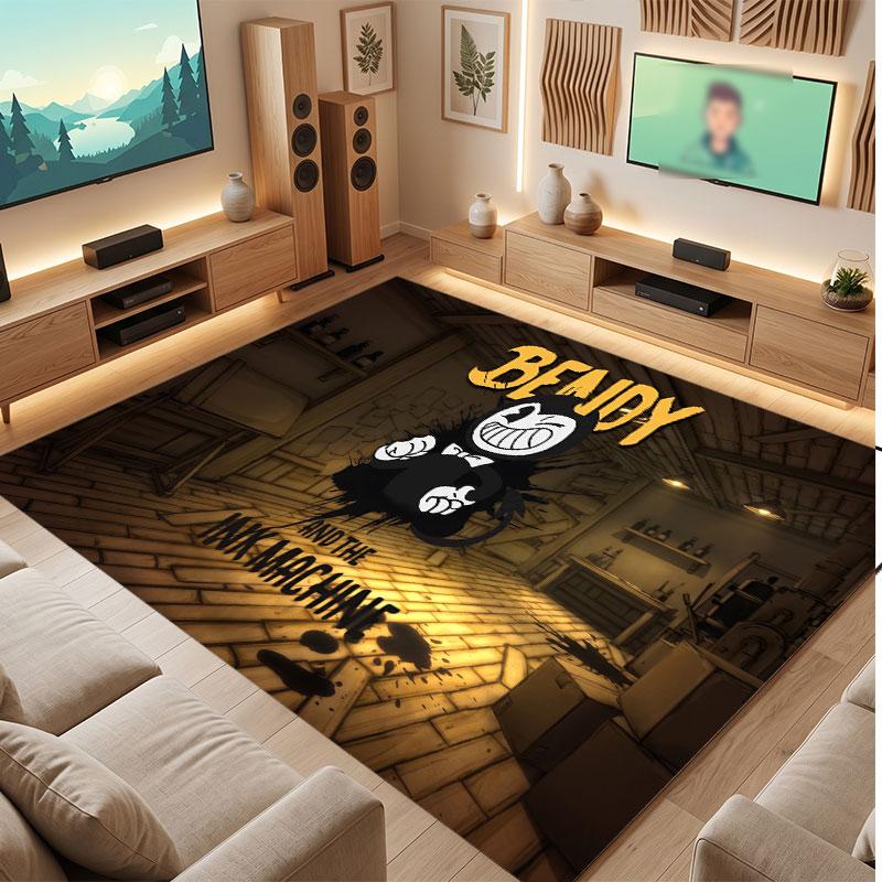 Bendy and the Ink Machine Rug Soft Thick Non Slip Floor Carpet for Bedroom Living Room Home Decor