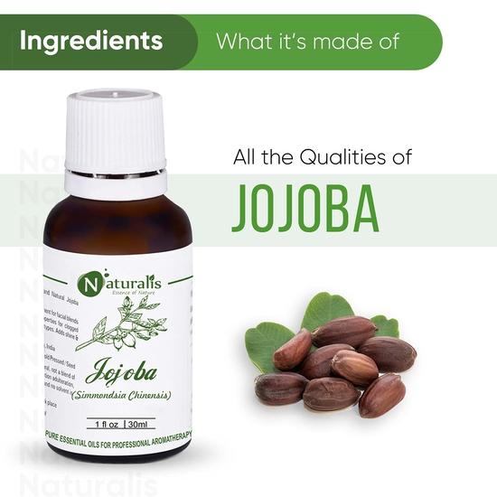Naturalis Essence of Nature Extra Virgin & Unrefined Cold Pressed Golden Jojoba Carrier Oil for face and Hair - 30ml