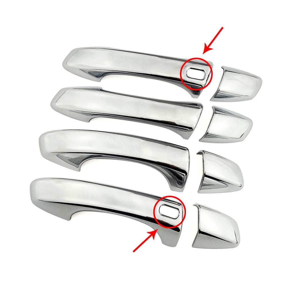 For Volkswagen VW T-ROC Atlas Teramont 2017- Door Handle Cover Carbon Fiber Color Modify Chrome Trim Protection