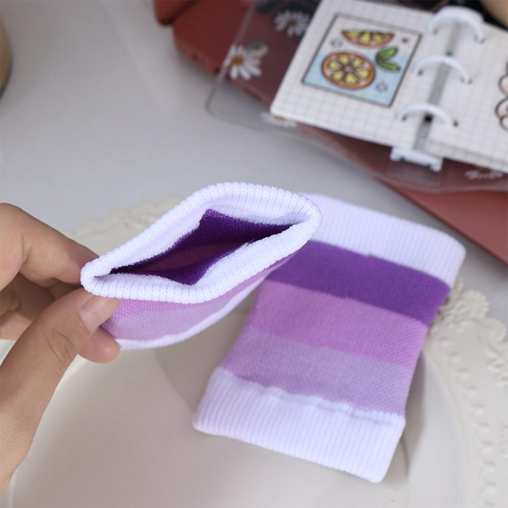 Women Running Cotton Soft Badminton Warm Bracers Rainbow Color Wristband Hand Wrap