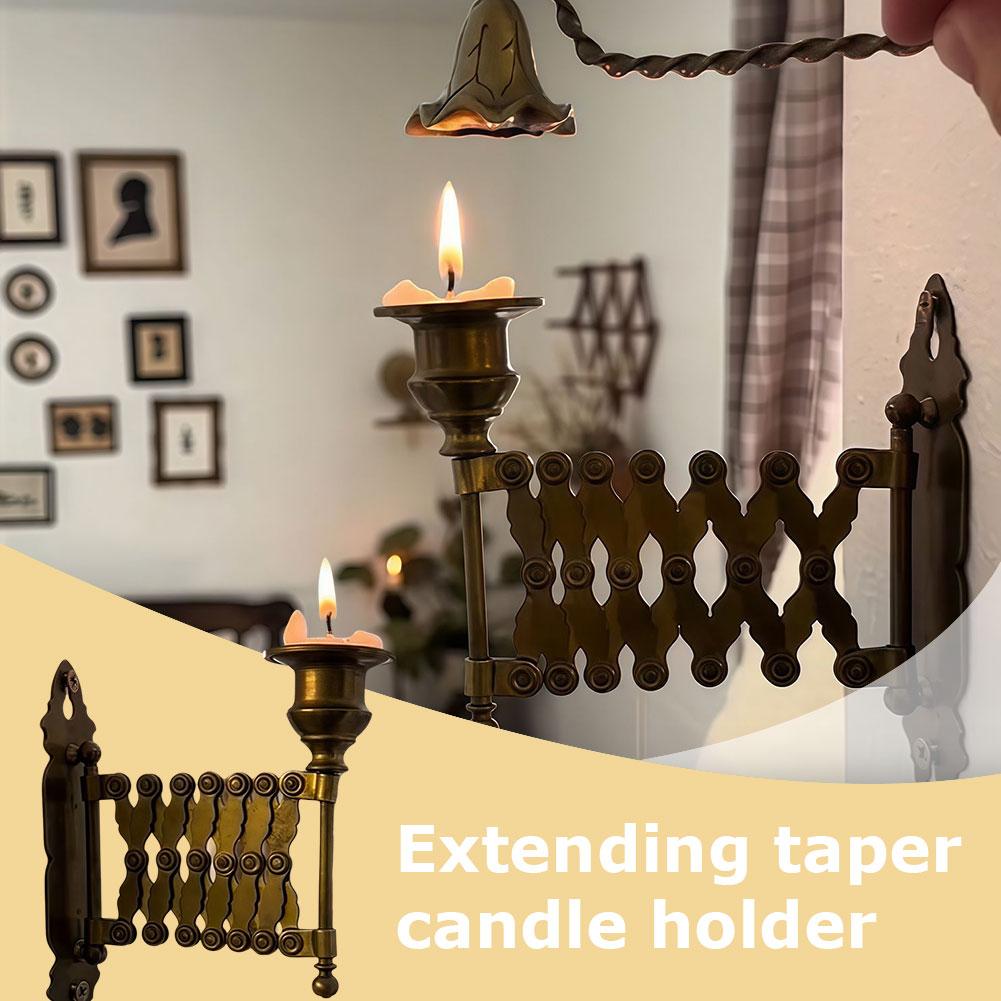 Extending Taper Candle Holder, Vintage Expanding Taper Wall-Mounted Antique Candle Sconce For H F3R3