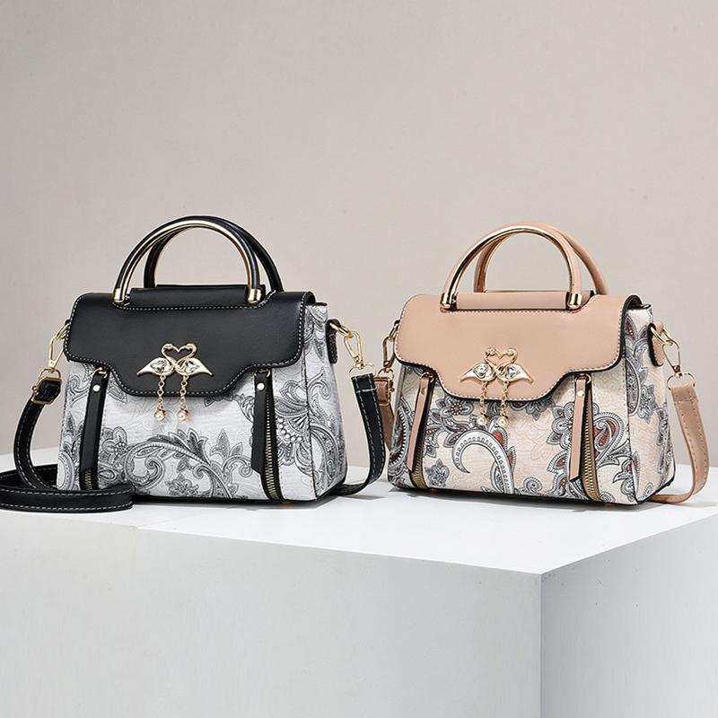 Новая модная сумка с цветным принтом из искусственной кожи, водонепроницаемая, вместительная, сумка через плечо, темпераментная сумка через плечо для поездок на работу