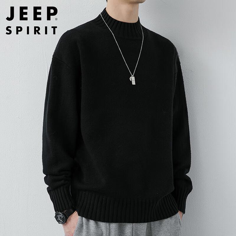 JEEP SPIRIT Men's Mock Neck Knit Sweater