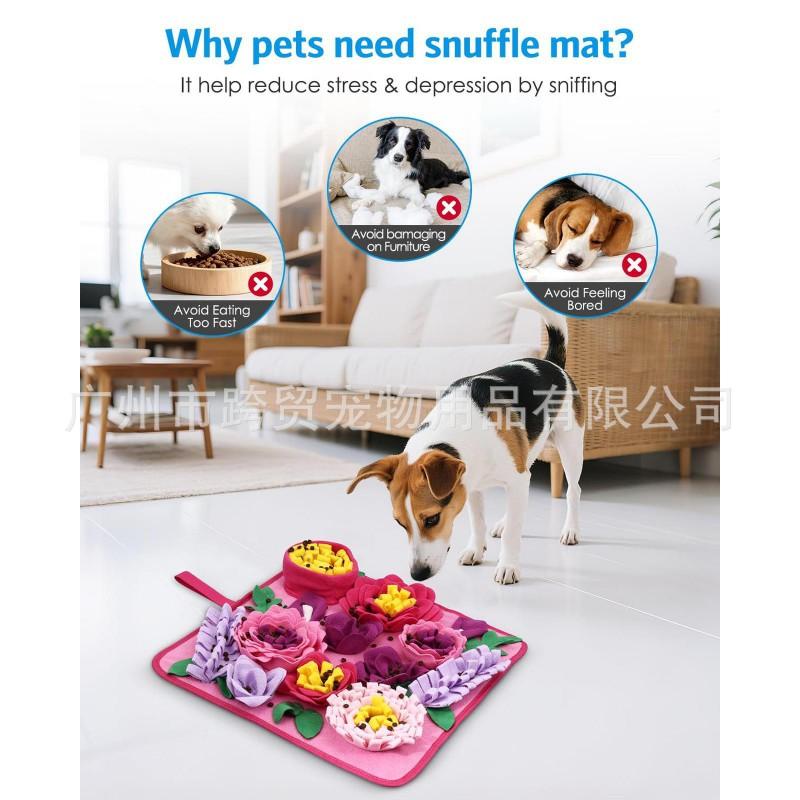 Slow Feeder Snuffle Mat Dogs Cats Rabbits Interactive Puzzle Toy Non-Slip Enrichment Activity Pad