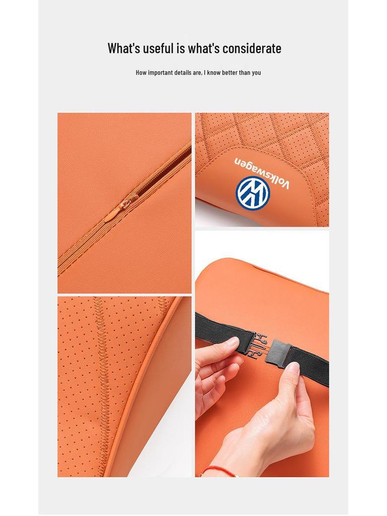 Volkswagen Car Headrest & Lumbar Support Pillow for Sagitar, Lavida, Passat, Bora, Tavendor, Magotan - Neck Protection