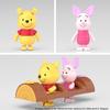 Aoshima Bunka Kyozai Rak-pla Tokotoko No.DP-15 Winnie the Pooh & Piglet Color-Coded Plastic Model Kit