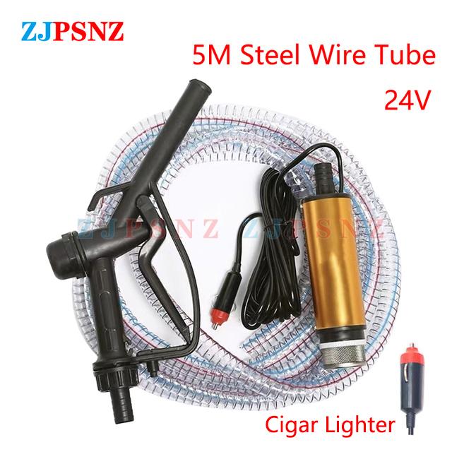 Electric Transfer Pump Diesel Sewage Water Oil Car Camping Fishing Submersible Transfer Pump Kit Pumping Electric Pump 12V 24V