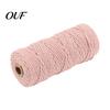 Braiding Cord for Jewelry Making 3mm Cotton Cord, 109 Yards Twisted Craft Colored Decorative Home Decor String Tapestry, Hand Braiding, DIY