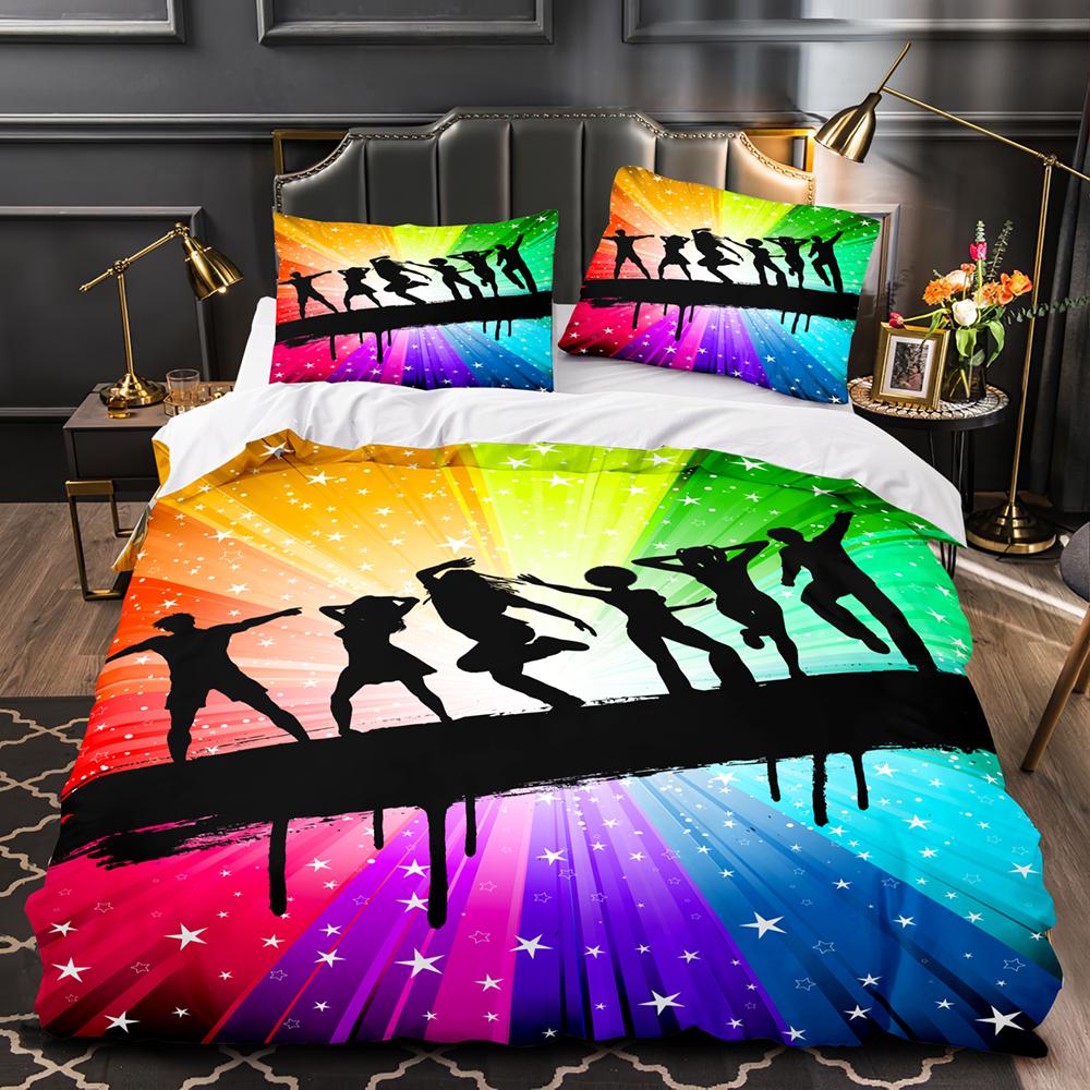 Комплект постельного белья Madden DJ Single Twin Full Queen King Size Kawaii Комплект постельного белья Aldult Kid Bedroom Duvetcover Sets 3D Print Rainbow