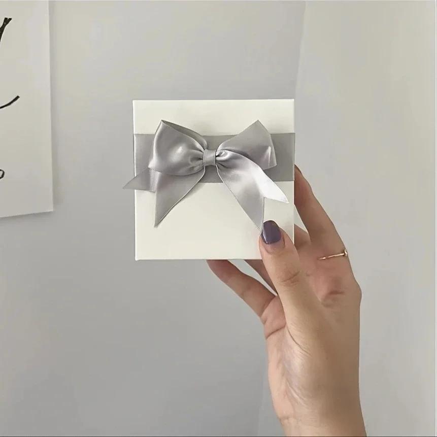 4pcs-Gift Box - Bow Small Jewelry Box Ring, Earrings, and Necklace Storage Box