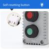 Explosion Proof Button Box 220V 380V 10A Dual Start Switch IP65 IICT6 Aluminum Casting G3/4 Inlet 10 14mm Cable Range