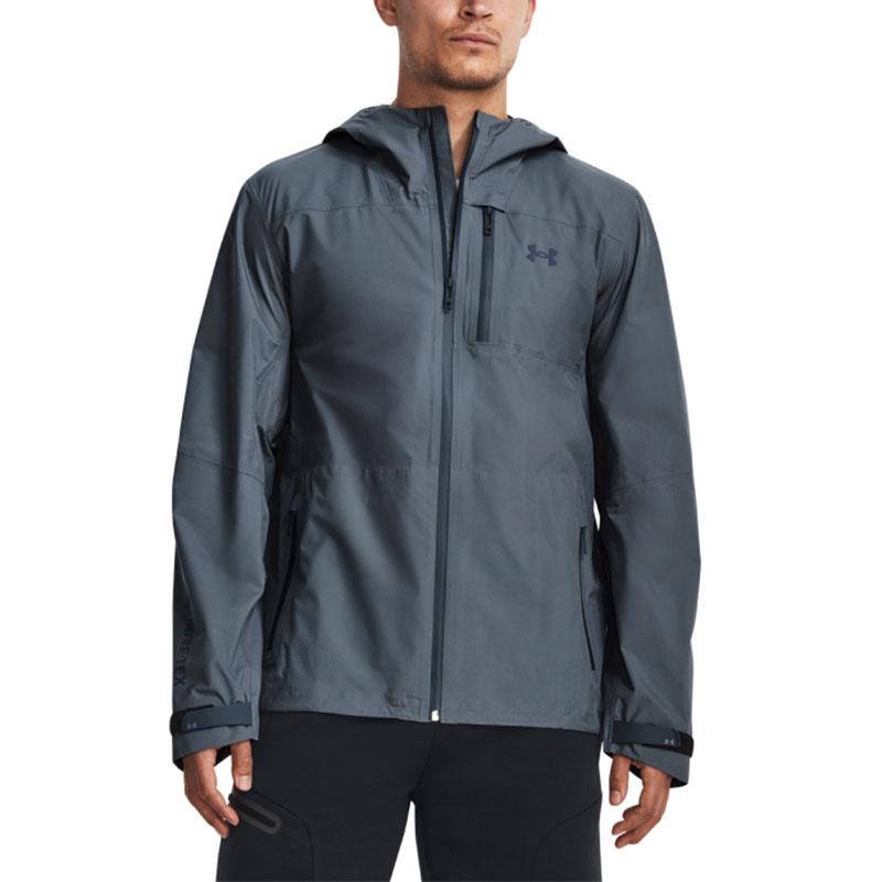 Under Armour Однотонная тренировочная куртка с капюшоном для мужчин Верхняя одежда Серый 1369994-002