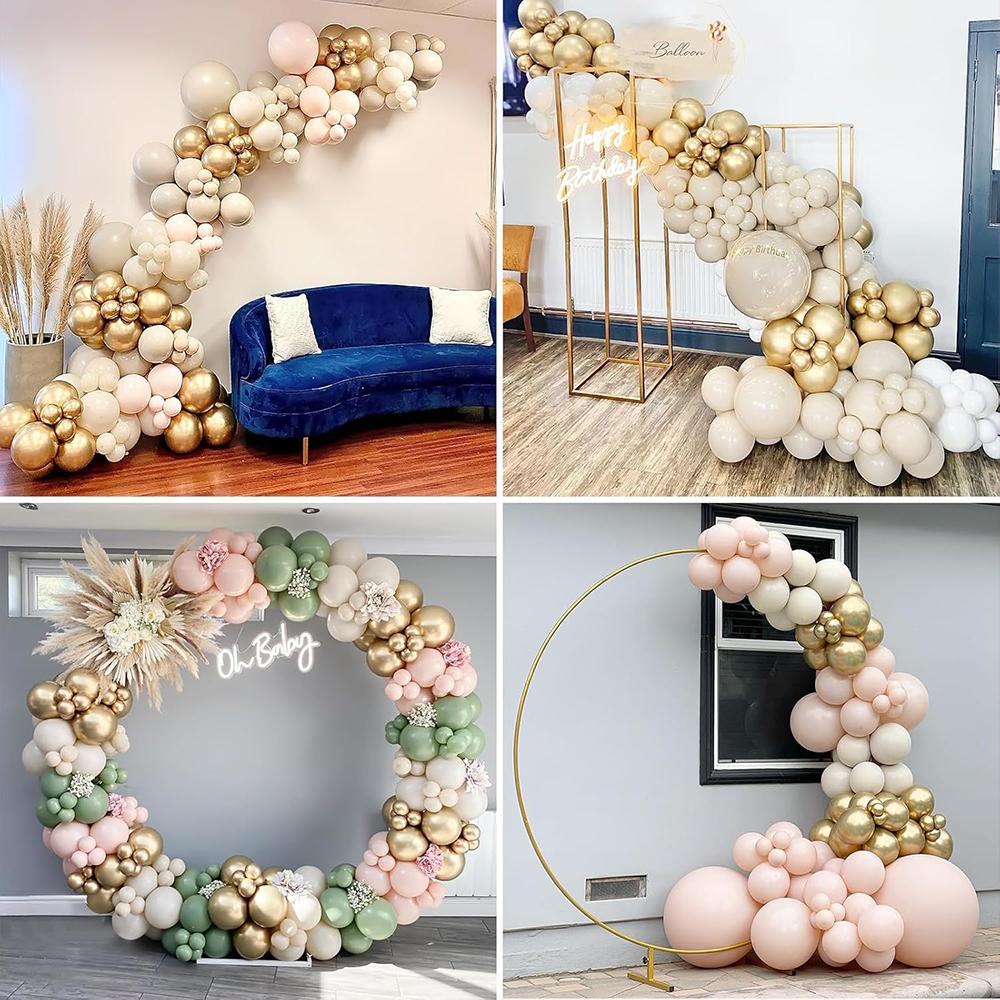 Sand White Balloons Garland Arch White Sand Balloon Kit Birthday Party Wedding Anniversry Baby Shower Gender Reveal Decoration