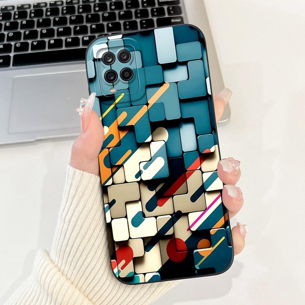 Чехол Funda для Samsung A12 Case A125F Силиконовый Милый Kawaii Роскошный Модный Цветочный Чехол для Телефона Samsung Galaxy A12 Ударопрочный