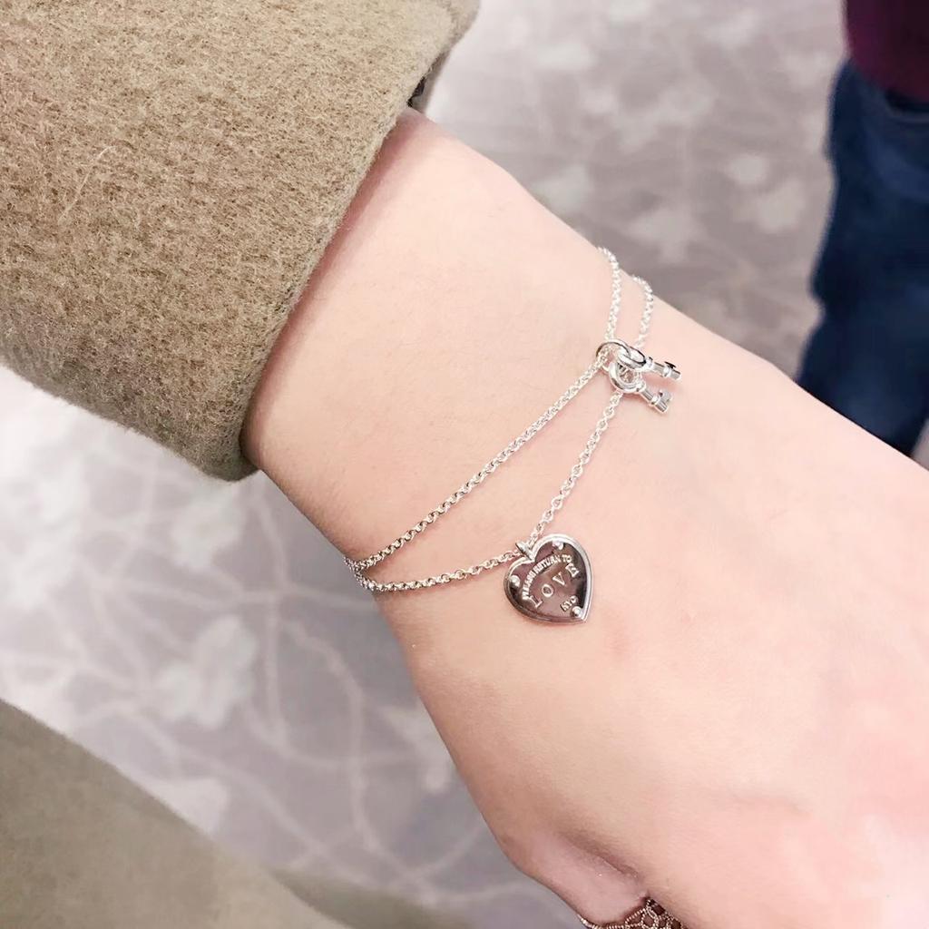 S925 Sterling Silver Love Heart Bracelet, Classic Fashion Style, High Quality Jewelry, Original 1:1, Birthday Gift