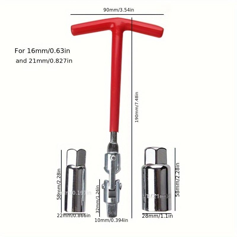 Свечная гильза Т-образная 16 21 Инструменты для снятия свечей зажигания автомобиля и мотоцикла 3 шт. Набор инструментов для ремонта автомобиля