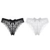 Lingerie Transparent Lace Flowers Sexy Thong Women's Underwear G String Hollow Bow Panties