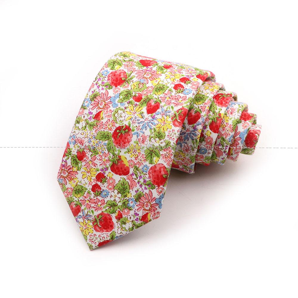 Новый шик, галстук с цветочным принтом, галстук из 100% хлопка, для мужчин, светлый цвет, повседневный узкий галстук, свадебная вечеринка