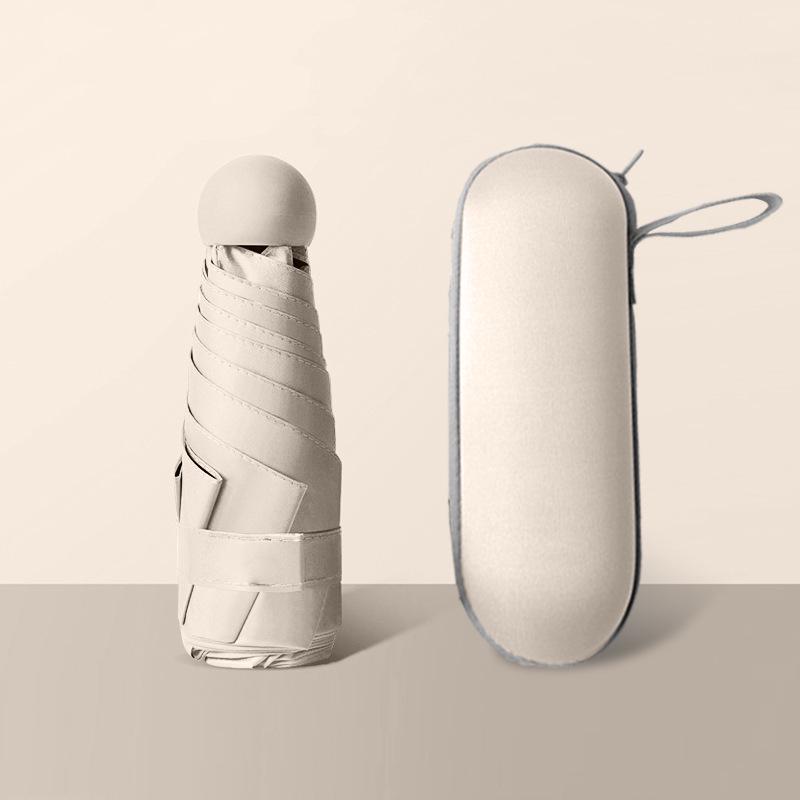 Скидка 50%: Компактный черный зонт с защитой от УФ-излучения для солнца и дождя