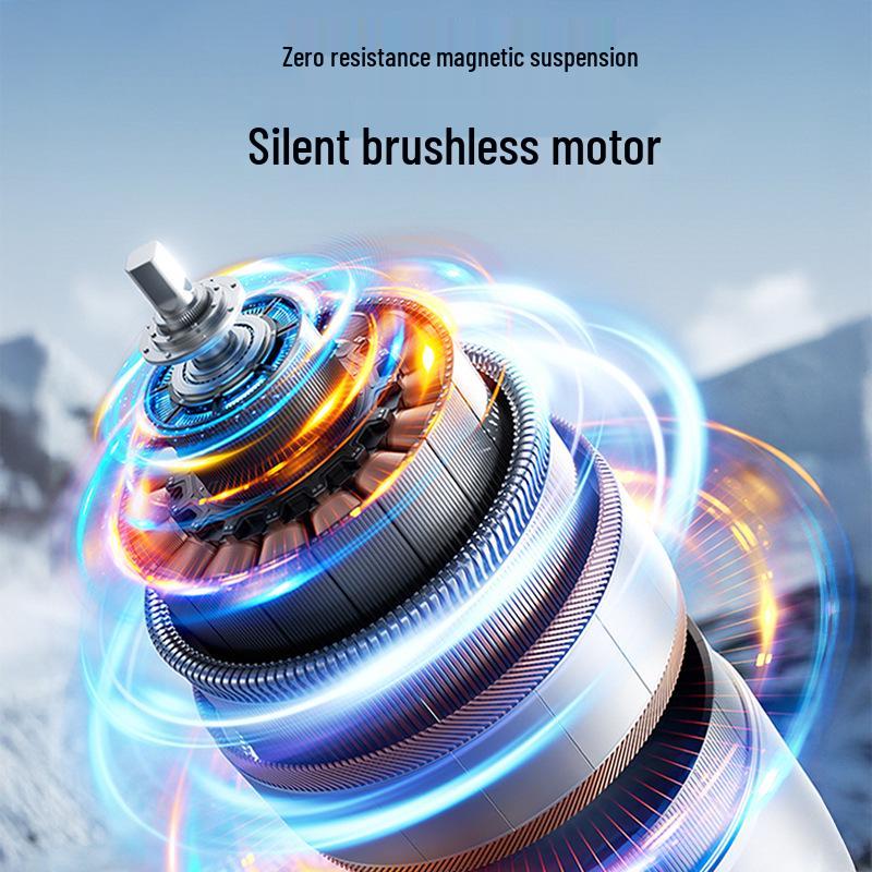 Portable USB Rechargeable Handheld Fan with 100 Speeds, Digital Display, Strong Wind, Brushless Motor
