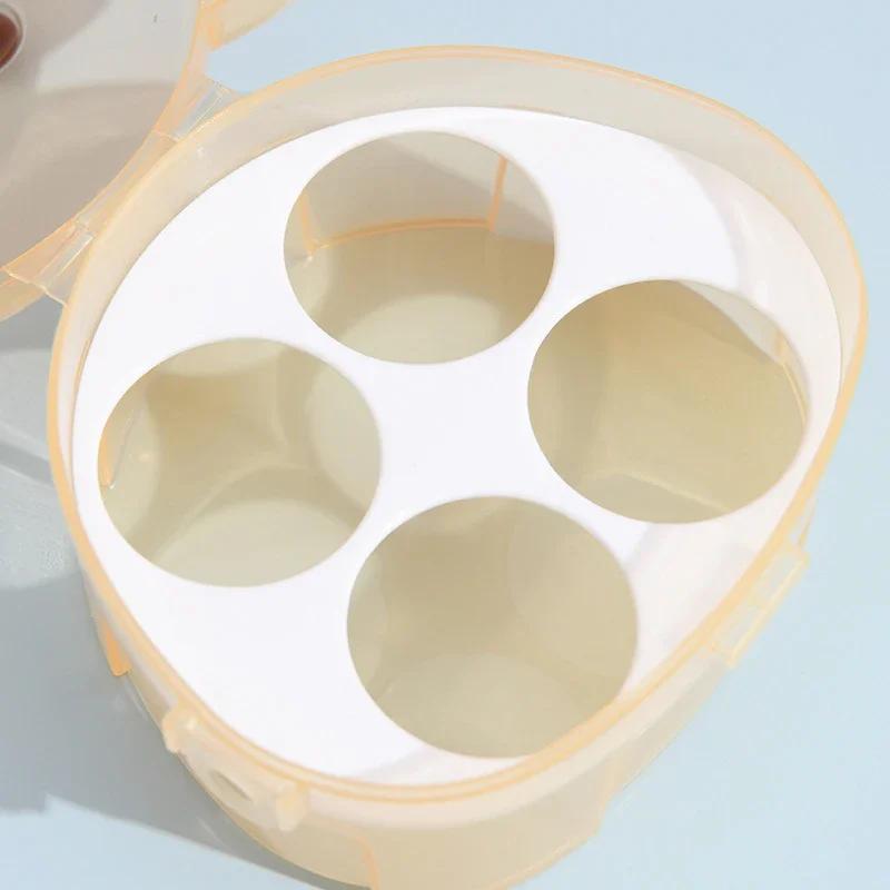 1pc New Cat Shape Makeup Egg Storage Box Set, Powder Puff Easy To Carry, Powder Puff Egg, Storage Makeup Supplies Makeup Sponge