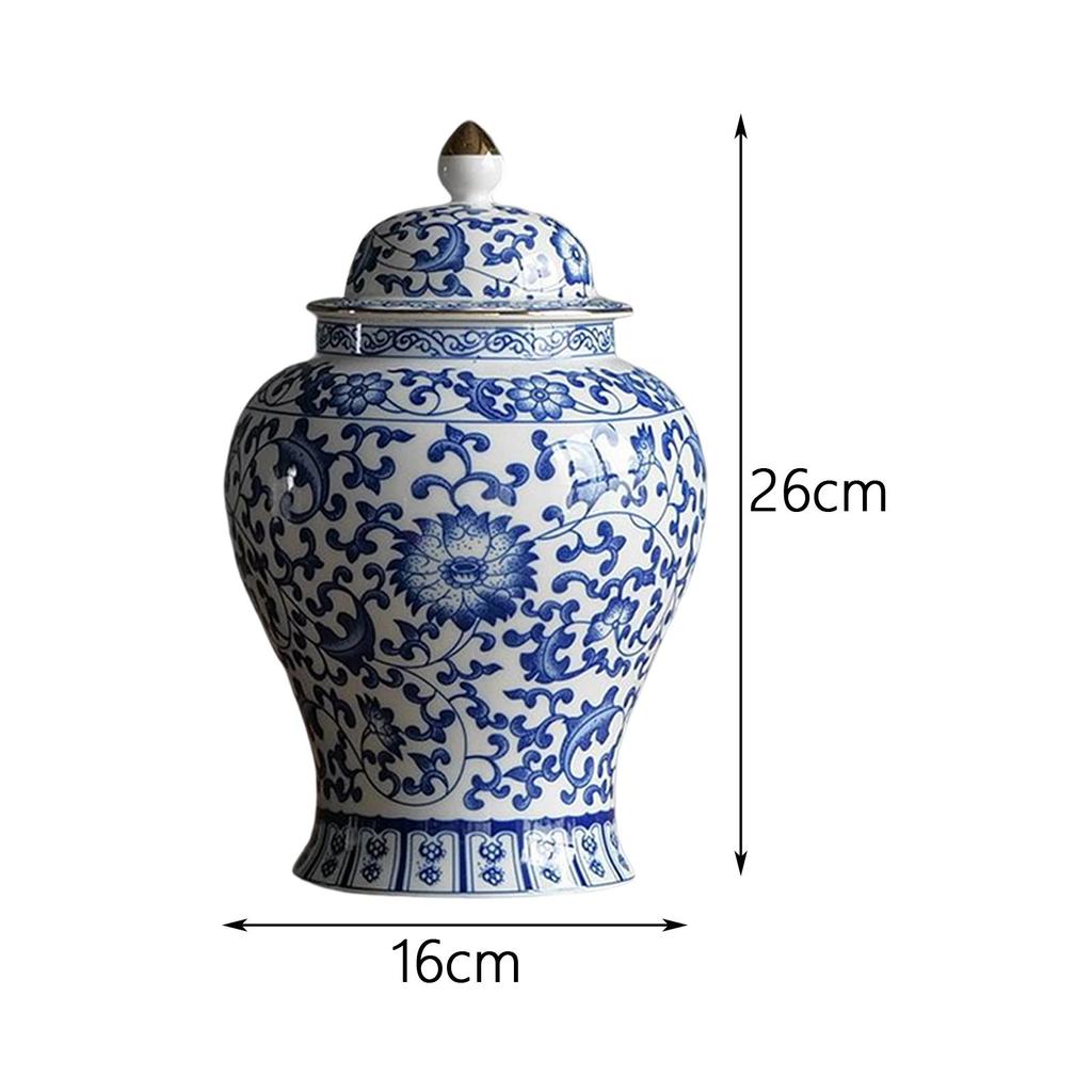 Chinese Ceramic Ginger Jar Decorative Flower Vase Traditional Porcelain Jar