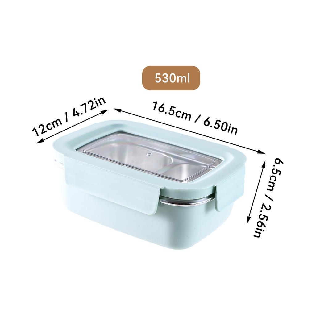 Microwave 304 Stainless Steel Compartment Lunch Box Stackable Leak-proof Student Bento Box Food Container For Cold And Hot Food