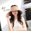 Пустой верх Пустой верх Складная пляжная шляпа Новая кепка от солнца для женщин