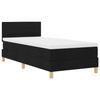 VidaXL lit à ressort avec matelas &amp; LED noir 90x200 cm tissu 3342333